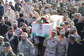 وداع مردم تبریز با شهید مرزبانی مهدی مصطفایی