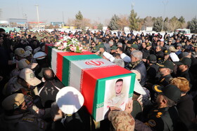 وداع مردم تبریز با شهید مرزبانی مهدی مصطفایی