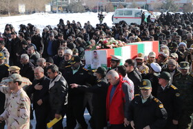 وداع مردم تبریز با شهید مرزبانی مهدی مصطفایی