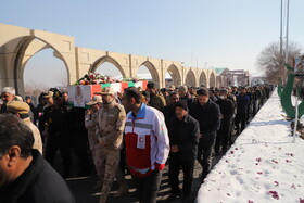 وداع مردم تبریز با شهید مرزبانی مهدی مصطفایی