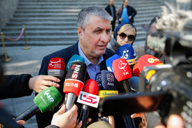 محمد اسلامی، معاون رئیس‌جمهور و رئیس سازمان انرژی اتمی در حاشیه جلسه هیات دولت - ۸ بهمن