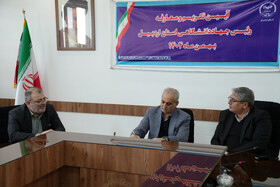 صابر فرزام معاون جهاد دانشگاهی و رئیس سازمان تجاری‌سازی فناوری و اشتغال دانش‌بنیان، ابراهیم امامی معاون سیاسی، امنیتی و اجتماعی استاندار اردبیل و مهران اوچی‌اردبیلی رئیس جهاد دانشگاهی اردبیل در آئین تکریم و معارفه رئیس جهاد دانشگاهی واحد استان اردبیل