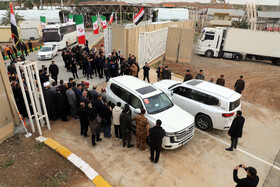 مراسم آغاز به کار اعطای روادید تردد خودروهای سواری از مرز خسروی در سفر وزیر فرهنگ و ارشاد اسلامی به کرمانشاه