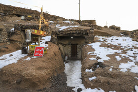 طبیعت برفی روستای دستکند میمند کرمان