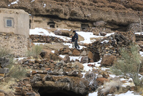 طبیعت برفی روستای دستکند میمند کرمان