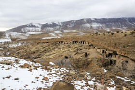 طبیعت برفی روستای دستکند میمند کرمان