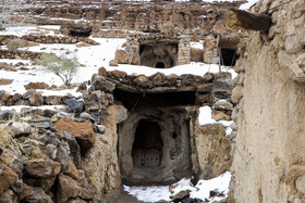 طبیعت برفی روستای دستکند میمند کرمان