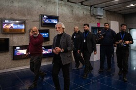 منوچهر شاهسواری و مسعود نجفی در حاشیه روز اول چهل‌وچهارمین جشنواره فیلم فجر