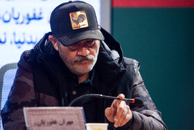 مهران غفوریان در نشست خبری فیلم «غوطهور» به کارگردانی محمد جواد حکمی