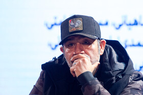 مهران غفوریان در نشست خبری فیلم «غوطهور» به کارگردانی محمد جواد حکمی