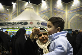 حال و هوای حرم مطهر رضوی در شب نیمه شعبان