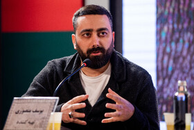 یوسف منصوری، تهیه کننده در نشست خبری فیلم «حاشیه» در چهل‌ و چهارمین جشنواره فیلم فجر - روز هفتم