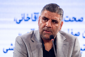 محمد عسگری، کارگردان در نشست خبری فیلم«پل»، در چهل‌ و چهارمین جشنواره فیلم فجر - روز هفتم