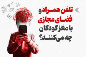 اینفوگرافیک/ تلفن همراه و فضای مجازی با مغز کودکان چه می‌کنند؟