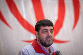 سخنرانی پیرحسین کولیوند، رئیس جمعیت هلال احمر در مراسم الحاق پهپادهای امدادی به سازمان امداد و نجات جمعیت هلال‌احمر