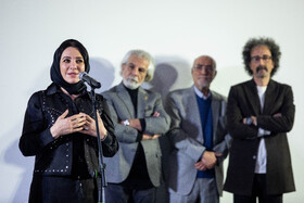 سخنرانی سولاف فواخرجی، بازیگر در حاشیه مراسم تقدیر از بازیگر فیلم«سرزمین فرشته ها»، روز دهم چهل‌وچهارمین جشنواره فیلم فجر