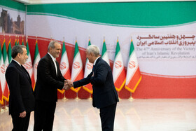 مسعود پزشکیان، رئیس جمهور و سیدعباس عراقچی، وزیر امور خارجه در مراسم «سلام سفرا»