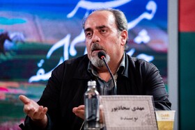 مهدی سجادپور، نویسنده در نشست خبری فیلم«آندو» به کارگردانی مرتضی رحیمی