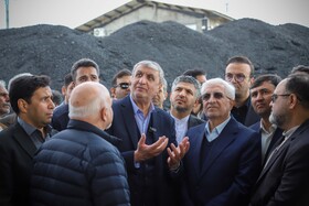 آئین افتتاح کارخانه گرافیت مصنوعی در سفر محمد اسلامی رئیس سازمان انرژی اتمی _ شیروان