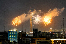 نور افشانی در شب سالگرد پیروزی انقلاب اسلامی