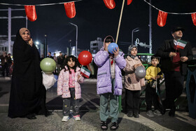نور افشانی در شب سالگرد پیروزی انقلاب اسلامی - مشهد