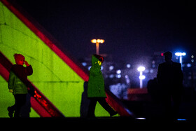 نور افشانی در شب سالگرد پیروزی انقلاب اسلامی ( برج آزادی)