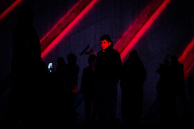 نور افشانی در شب سالگرد پیروزی انقلاب اسلامی ( برج آزادی)