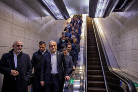 حضور مسعود پزشکیان، رییس جمهور در راهپیمایی ۲۲ بهمن