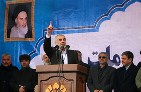 سخنرانی علی نیکزاد نایب‌رئیس مجلس شورای اسلامی در راهپیمایی 22 بهمن در اردبیل