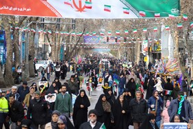 ورود مردم قبل از شروع مراسم راهپیمایی ۲۲ بهمن ۱۴۰۴-بجنورد