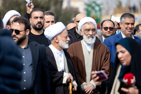 حجت الاسلام پورمحمدی رئیس مرکز اسناد انقلاب اسلامی در راهپیمایی ۲۲ بهمن ۱۴۰۴ - اراک