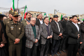 سید محسن صادقی، استاندار زنجان و معاونین استاندار در راهپیمایی ۲۲ بهمن ۱۴۰۴ زنجان