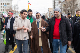 عبدالحسین خسروپناه، دبیر شورای عالی انقلاب فرهنگی در راهپیمایی ۲۲ بهمن ۱۴۰۴ - تهران