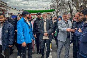 غلامعلی حداد عادل در راهپیمایی ۲۲ بهمن