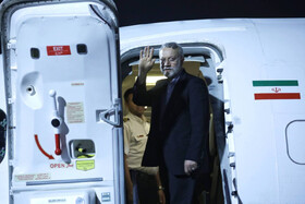 علی لاریجانی دوحه را به مقصد ایران ترک کرد