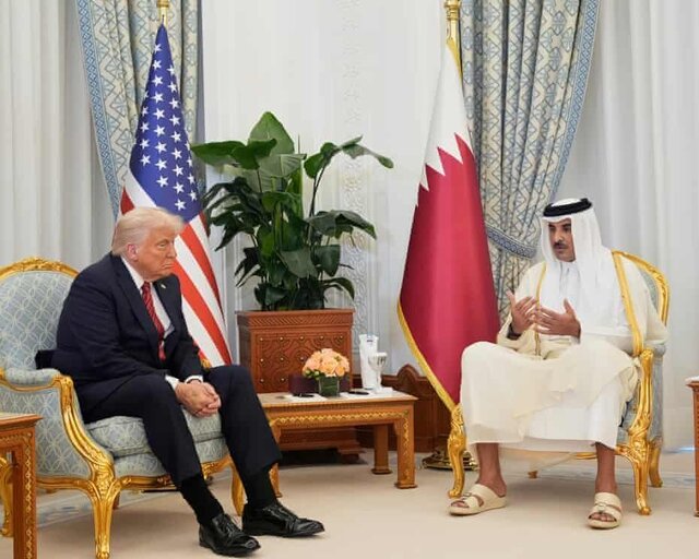 عکس: آرشیو گفتوگوی تلفنی امیر قطر و ترامپ