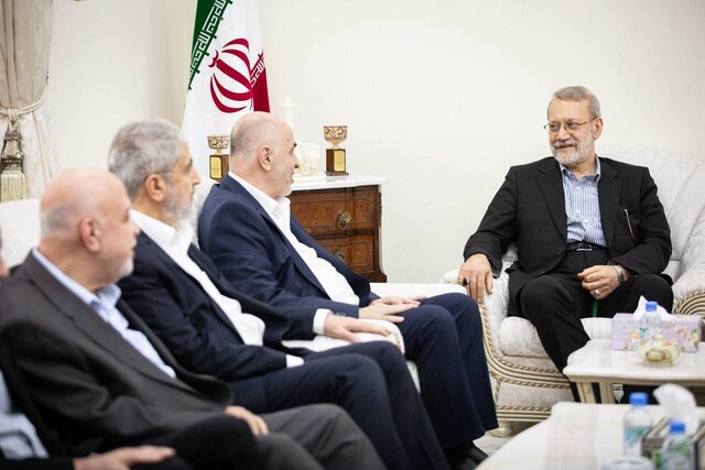دیدار لاریجانی با جمعی از رهبران حماس