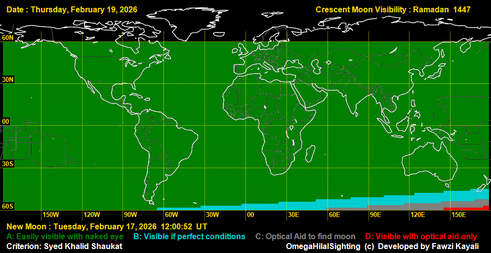 نقشه های رؤیت هلال ماه رمضان ۱۴۰۴ چه می گویند؟