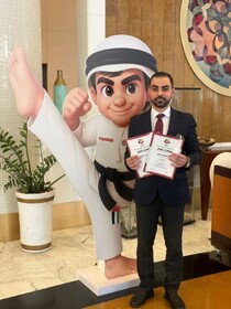 داور خوزستانی صاحب دو درجه جهانی کاراته شد