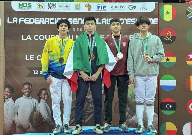 قهرمانی شمشیرباز نوجوان ایران در جام جهانی سنگال