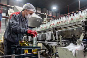 بطری های جدا شده وارد چرخه تولید  می شوند تا با مواد مخصوص شسته شوند