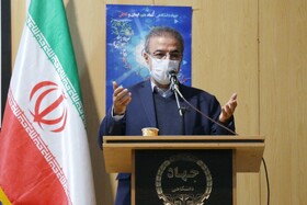 دکتر حمزه امرایی معاون سیاسی امنیتی استاندار همدان در مراسم تودیع و معارفه رئیس جهاد دانشگاهی همدان 