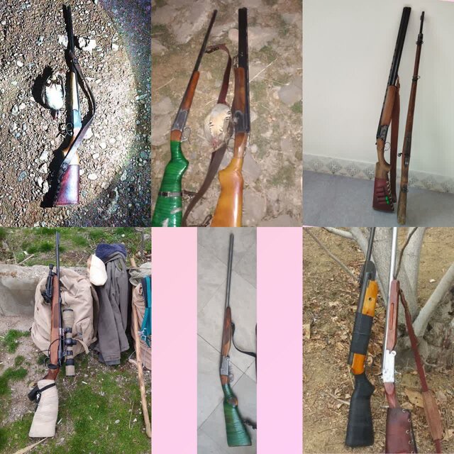 کشف ۱۳ قبضه اسلحه از متخلفان زیست محیطی در لرستان