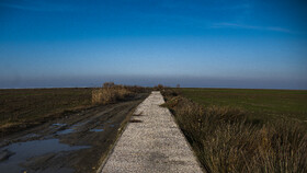 مسیر پیاده روی پارک کودک ساحل نوکنده که به علت پسروی آب و عدم اقبال عمومی مردم هیچوقت به بهره برداری نرسید و کاملا رها شده است.