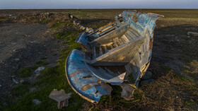 در طی چهار سال گذشته بیش از  ۵٠٠ متر آب در خلیج گرگان پسروی داشته است.
