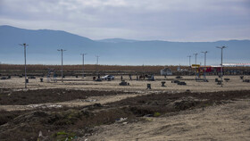 قسمتی از ساحل بندر ترکمن که تا ۵ سال قبل زیر آب بوده است.