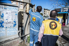 بازدید کنتور های برق تابلوهای تبلیغاتی و تعویض قطعات مستهلک و پلمپ مجدد کنتور توسط مامورین امور برق ساری