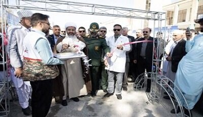 افتتاح بیمارستان سیار فوق تخصصی نیروی زمینی سپاه در زاهدان