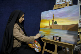 حضور فعال جمعی از هنرمندان افغانستان در نمایشگاه قرآن و عترت مشهد