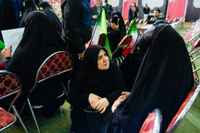 فاطمه مهاجرانی سخنگوی دولت در مراسم چهلم جانباختگان ناآرامی‌های دی ماه